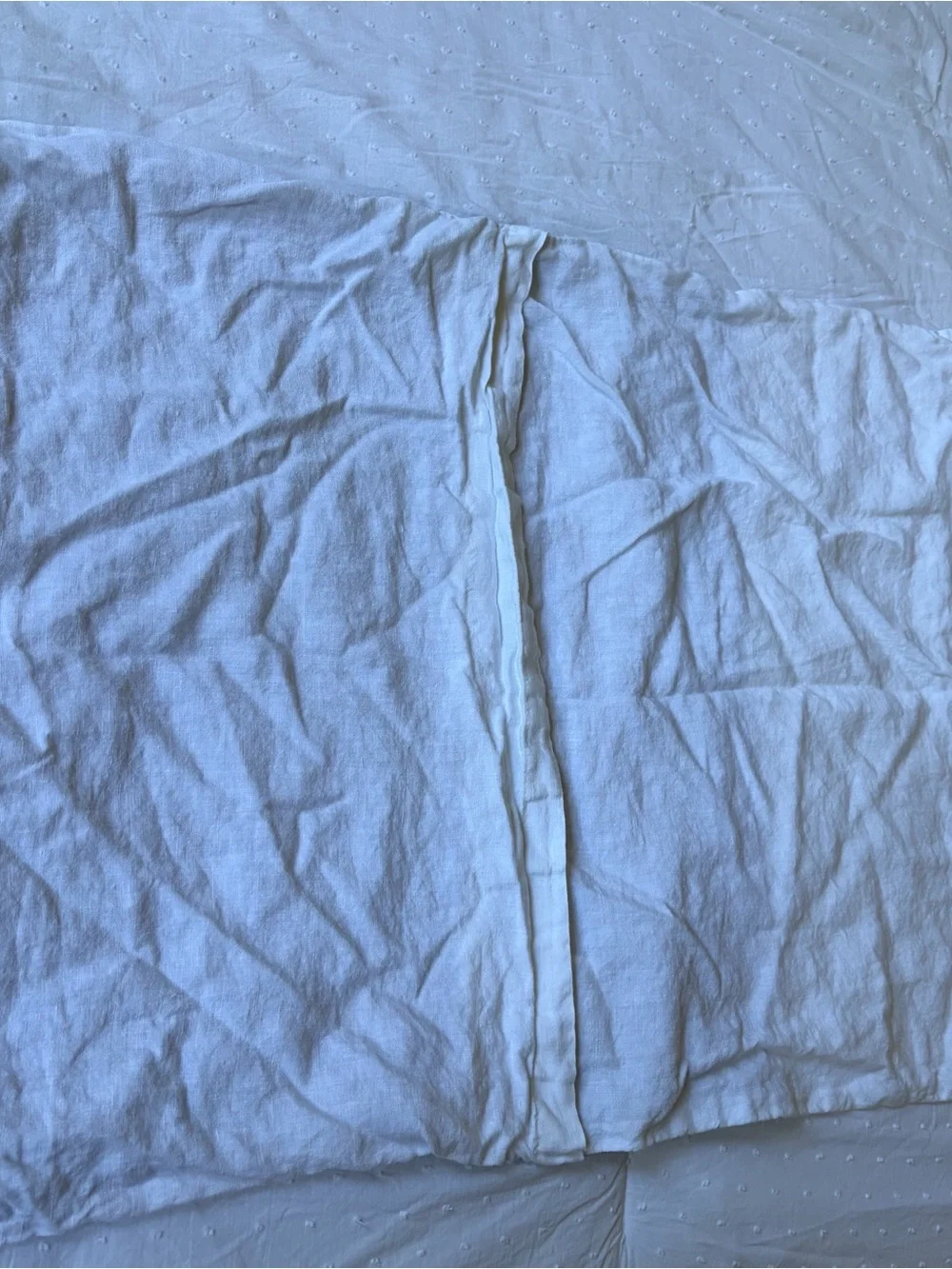 West Elm 100% Linen Gray & White Colorblock Standard Pillowcase Sham 20x26”